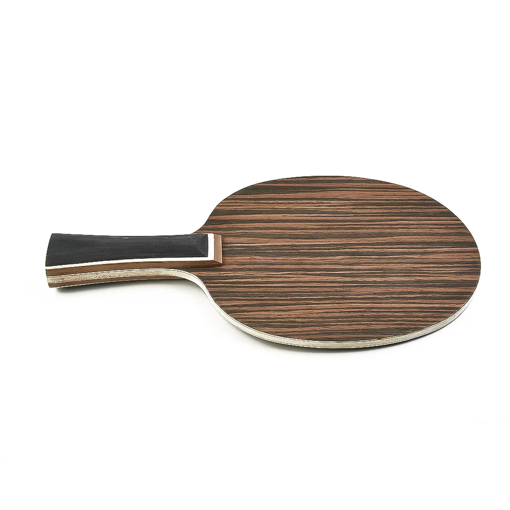 Table Tennis Racket Bottom Plate 5 Ply Pong Blade Paddle Long Handle Ebony Dalbergia 6.2mm Soleplate Horizontal