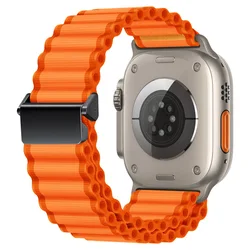 Premium Nylon Watch Strap - Durable & Stylish Bracelet Band - 38 40 41 42mm (Orange - b)
