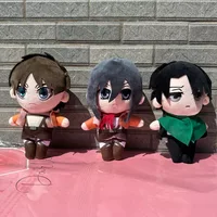 Anime Attack on Titan Plush Toys Doll Kawaii Levi Eren Mikasa Cute Kawaii Collection Green Stuffed Doll Birthday Gifts For Kids 1