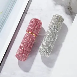 Light luxury Diamond-Encrusted Perfume Bottle 10ml Glass Spray Bottle  Empty Cosmetic Sample Vials Mini Refillable Sprayer