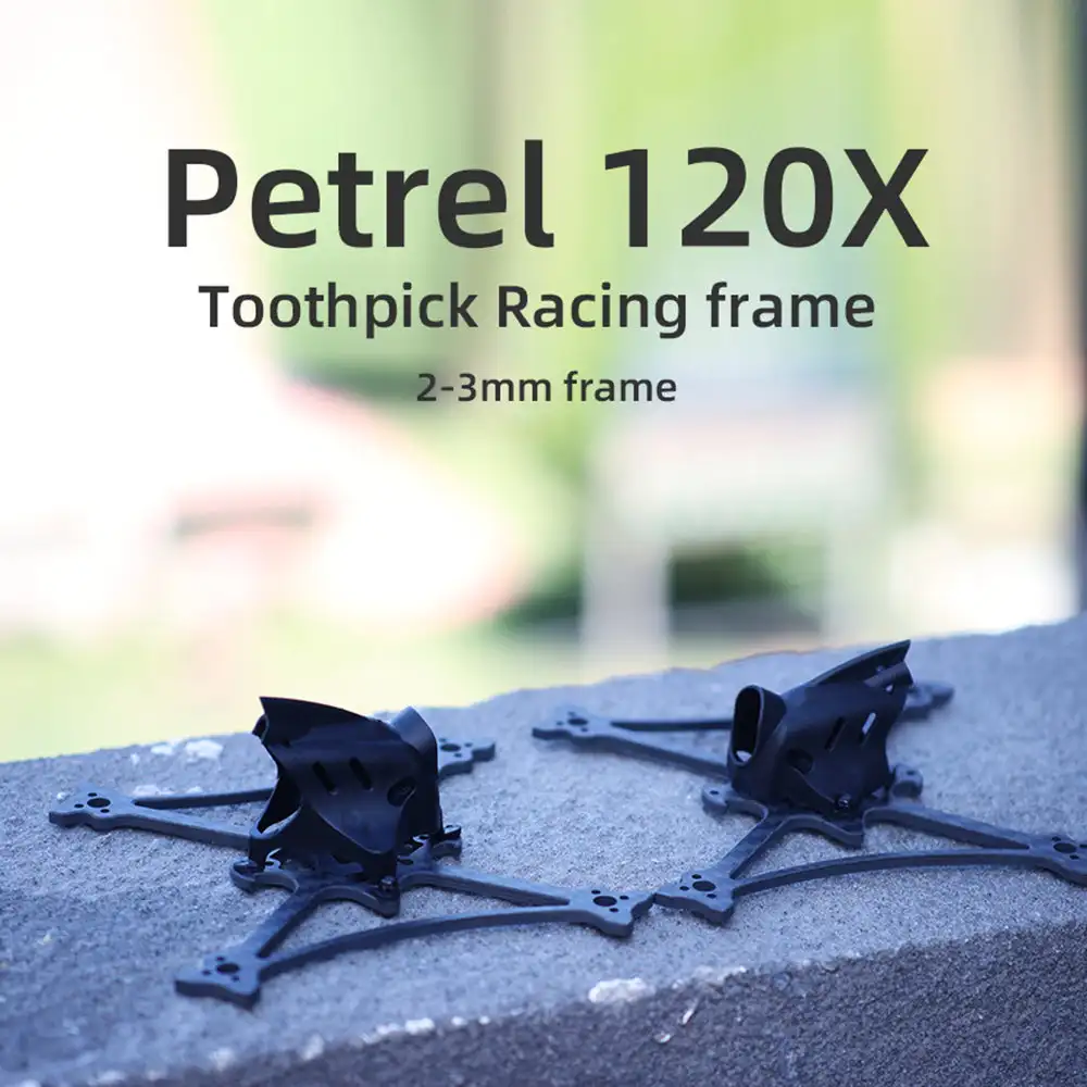 

HGLRC Petrel 120X 120 мм углеродное волокно 3 дюйма FPV зубочистка рамка 3 мм Нижняя пластина с навесом для FPV беспилотных дронов
