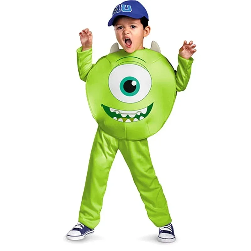Kids Cosplay Costume Halloween and Princeton Children's 3-piece Set For Women Mike Wazowski Monster University
