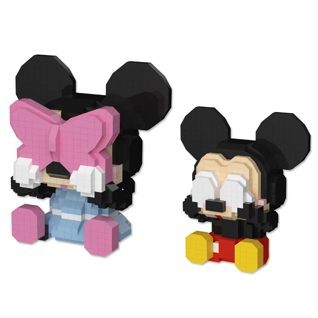 

Disney Blindfold Mickey 3D Mouse Micro Building Blocks Cute Mickey Minnie Mini Diamond Brick Figures Model Toys For Kids Gift