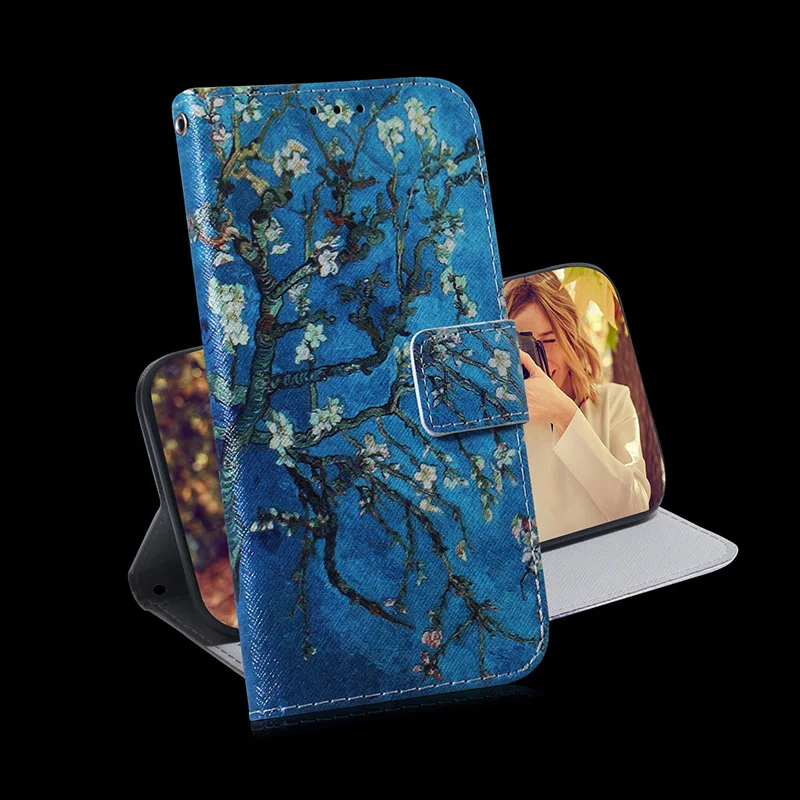 Elegant Painted Flip Leather Magnetic Case – Premium Phone Cover