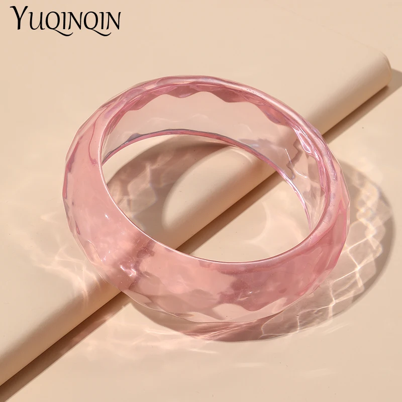 Braccialetti in resina acrilica per le donne colorati grossi