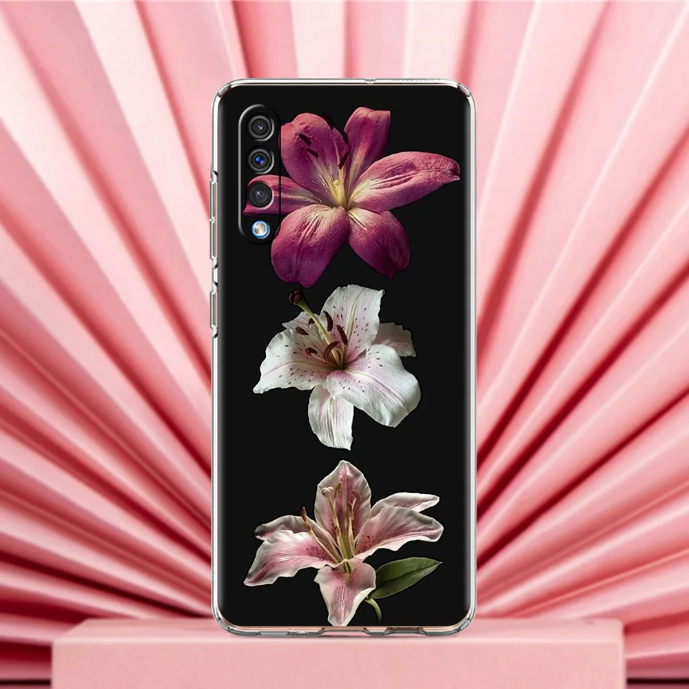 Lily Flower Print Phone Case Cover – Realistic Design
