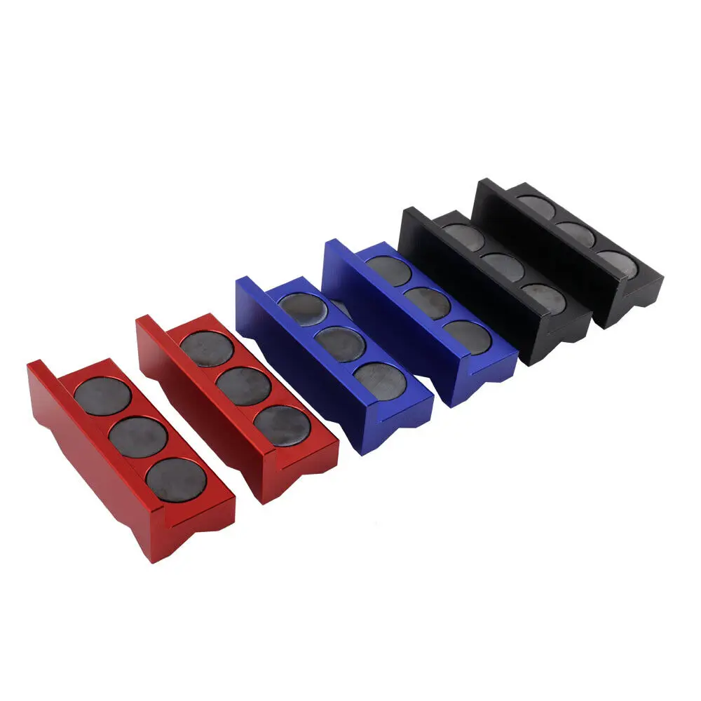 Premium Billet Aluminum Vise Jaw Protective Inserts with Magnetic Grip