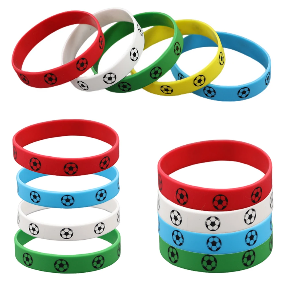 Silicone Decorations Supplies Silicone Bracelet Wristbands Football
