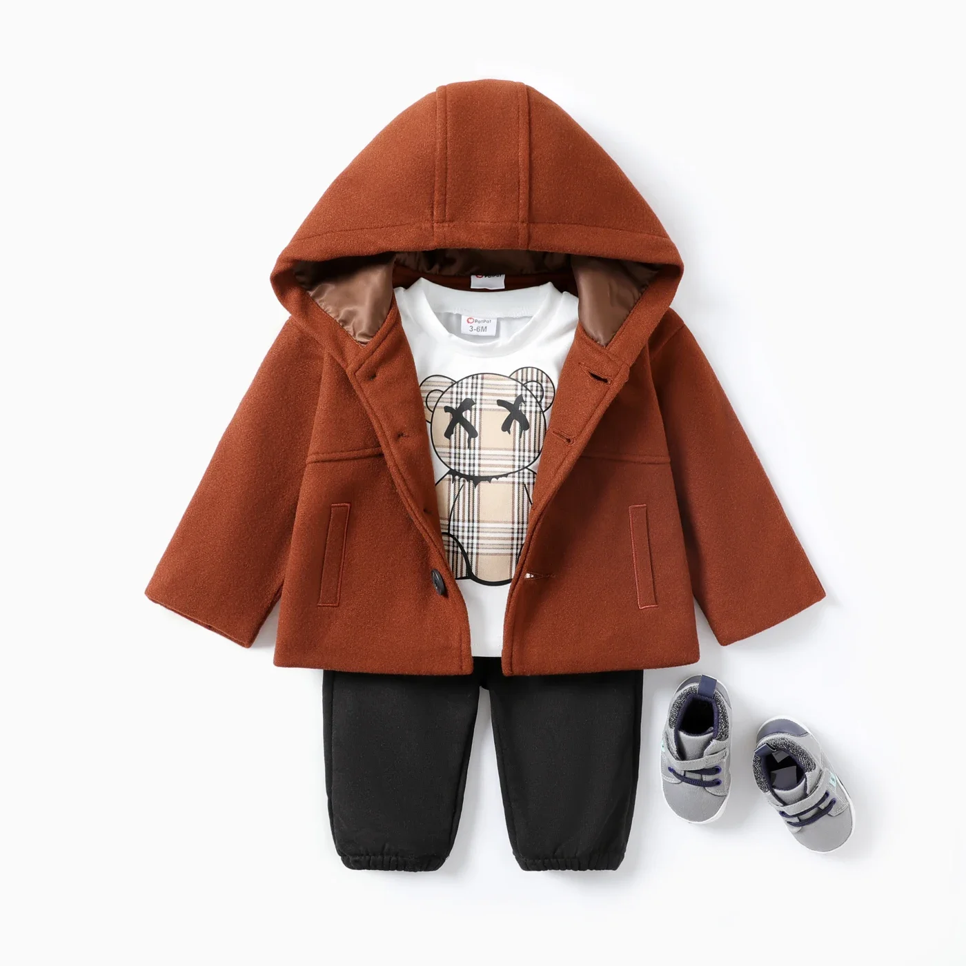 Kids jackets PatPat Baby Girl/Boy Solid Avant-garde Style with Long Sleeve Jacket Soft and Comfortable Perfect for Outings and Daily Wear