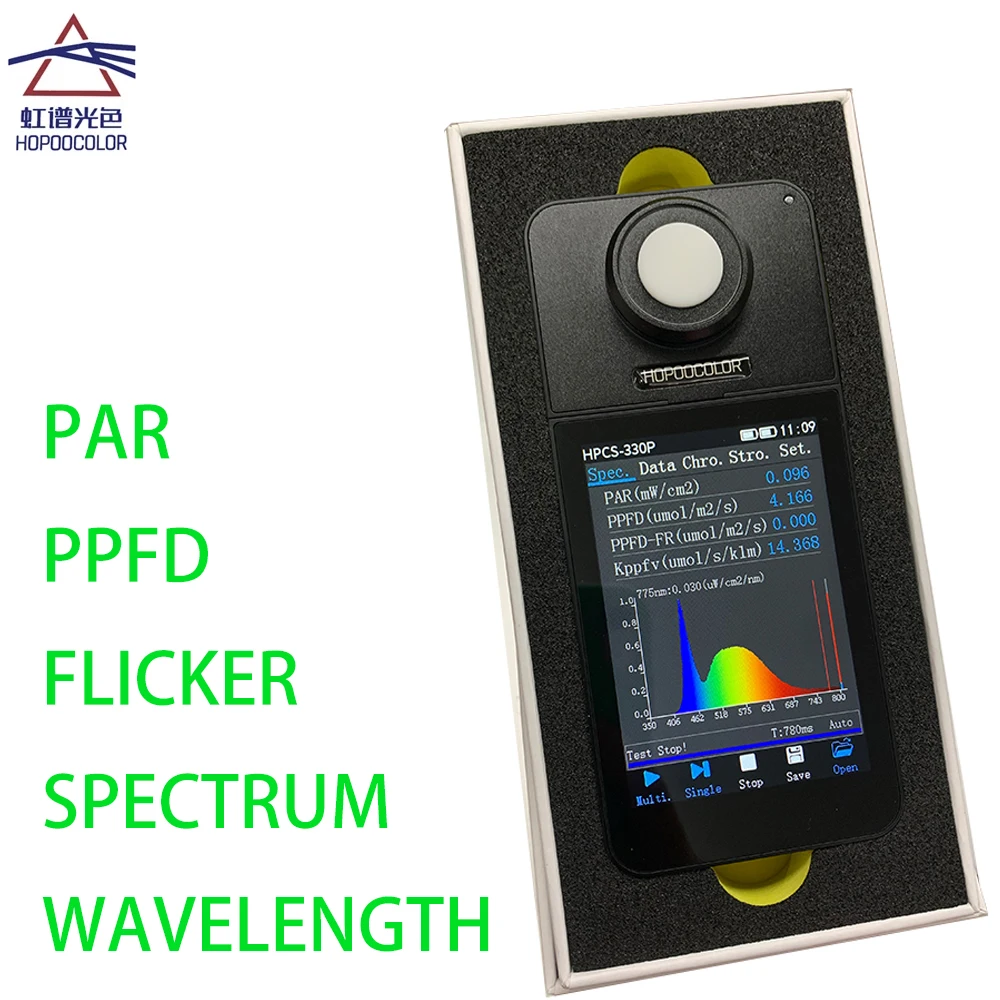 Wireless Spectrometer HPCS310P HPCS330P Par Light Meter PPFD Meter for Grow light diy spectrometer,digital light meter,digital par meter