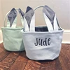 Personalized Customized Children's Toy Storage Bag Canvas Embroidered Rabbit Ear Bag Handheld Bucket Kids Girl Boy Birthday Gift 3