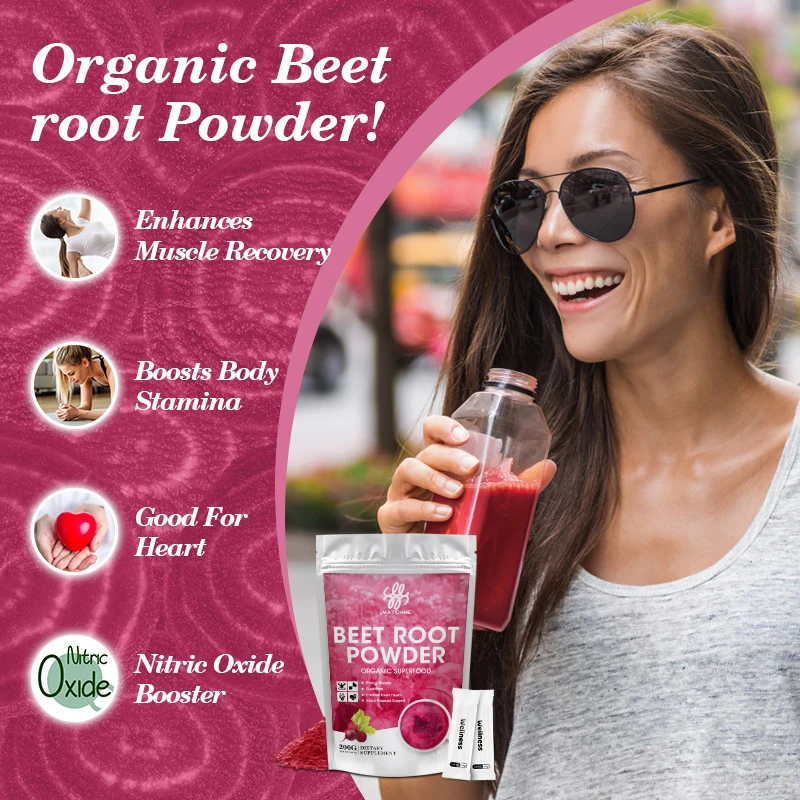 Organic Pure Beetroot Powder & Ginkgo Biloba Supplement