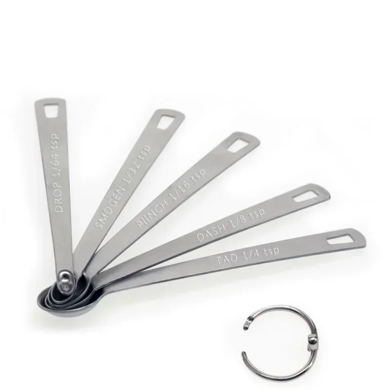 Kitchen Measuring Spoons Measuring Spoon Set 5pcs/Set Stainless Steel Small Measuring Spoon Multiple Size Coffee Tea Seasoning Measuring Spoons Home Kitchen Baking Tools