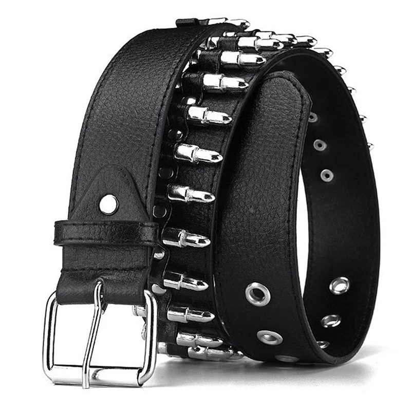 Rivet Decorative Belt Black Spice Girl Punk Unisex Personality Accessories Men And Women Jeans Belt Fashion Leather Gifts