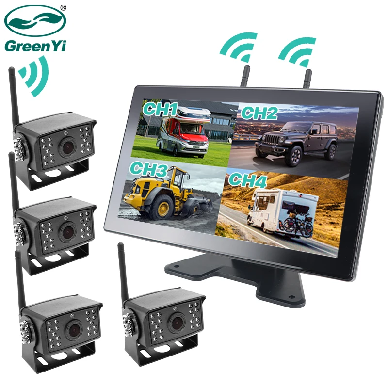 GreenYi10InchAHDDigitalWirelessTouchScreenDVRRecordBackupIR