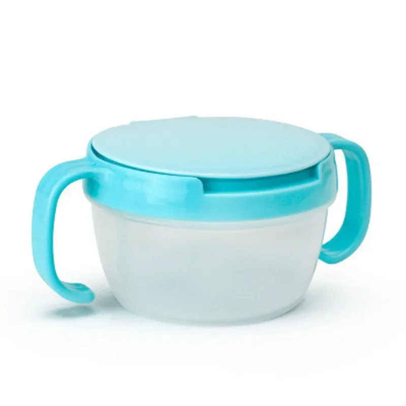 Baby Drinking Cup Baby Kids Plastic Snack Catcher Double Handle Snack Cup Jar Bowl for Biscuits Storage