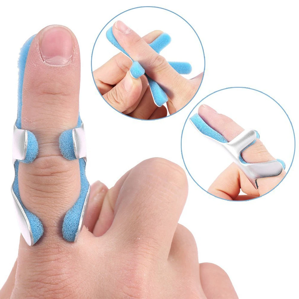 Medical Finger Splint Brace Frog Phalanx Posture Corrector Aluminium Finger Protect Support Recovery Injury Malleable Belt Tcare