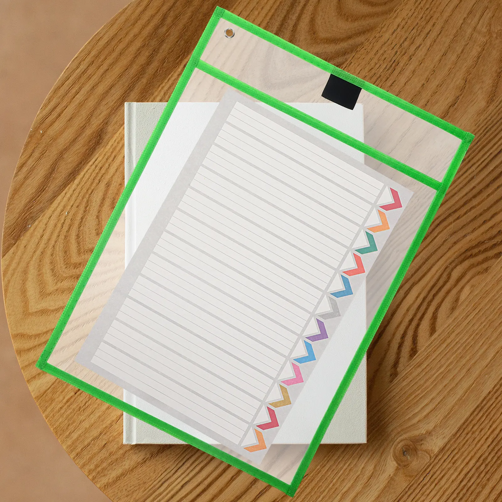 6pcs 드라이 지우기 파우치 바인더용 투명 시트 프로텍터 투명 파일 슬리브 가정 사무실 학교용으로 부드러운 사용 가능