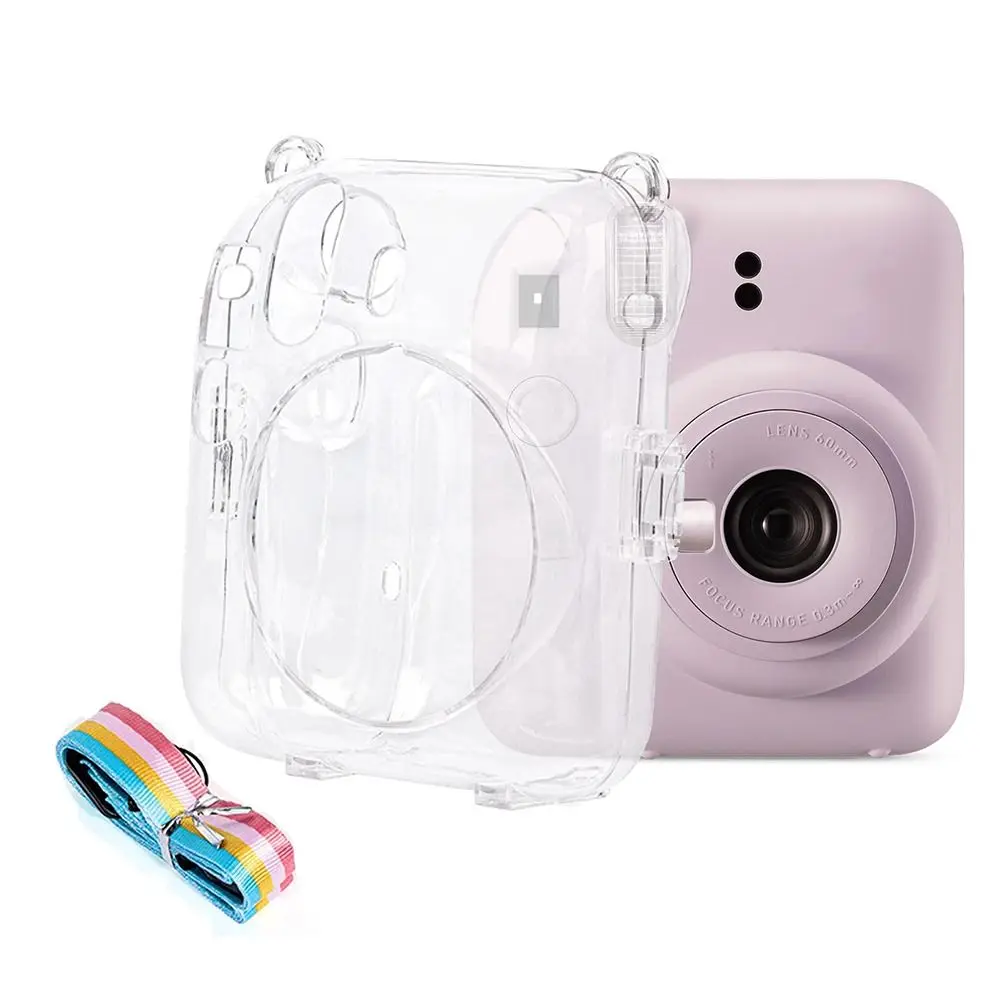 Camera Case Protective Carry Bag Cover For Fujifilm Instax Mini 12 with Shoulder Strap Storage Bag with Cute Sticker
