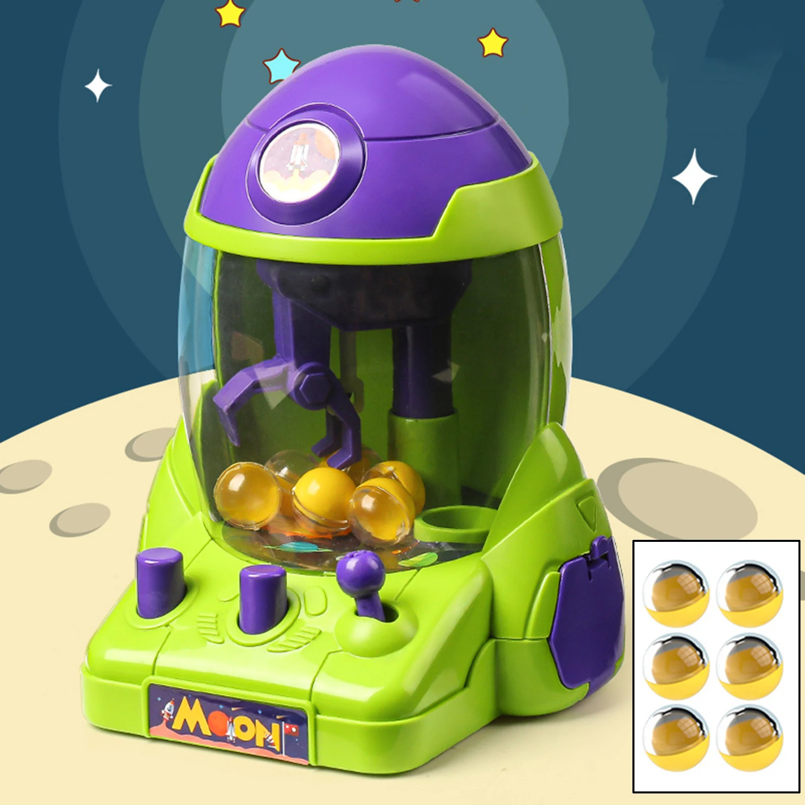 Kids Claw Machine Toy Novelty Hand Crank Prize Dispenser Arcade Game Vending Toy for Party And Children-Parents Interactive Game 3
