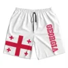 2023 Summer Polyester Georgia Country Flag 3D Printed Men's Board Shorts Beach Pocket Running Summer Pants 1