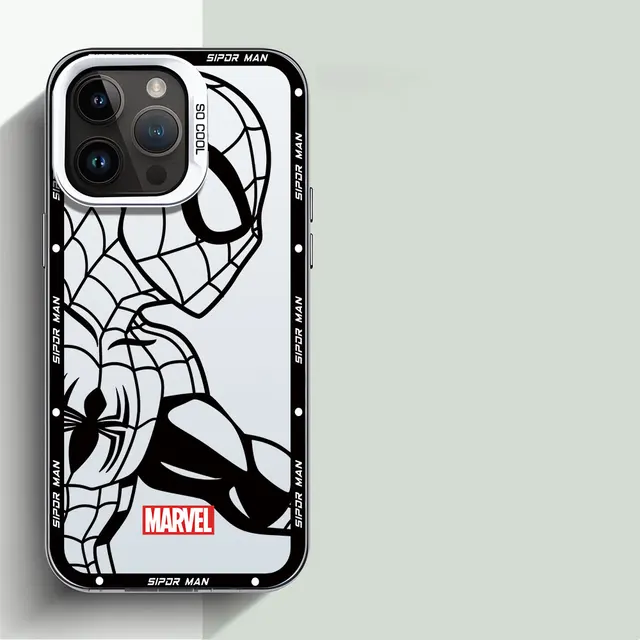 Phone Case for Apple iPhone 11 Pro Max XS Max 13 15 Plus XR 14 Pro X 12 Pro Soft Cover Marvel Spider Man Silicon Shockproof 16