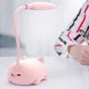 Cute Pet Pig Mini Night Light USB Charging Folding LED Small Table Lamp Student Learning Eye Protection Book Lamps Bedside Decor 3