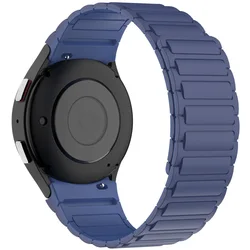Seamless Silicone Magnetic Band - Galaxy Watch 7 6 5 4 (Deep Sea Army Blue)