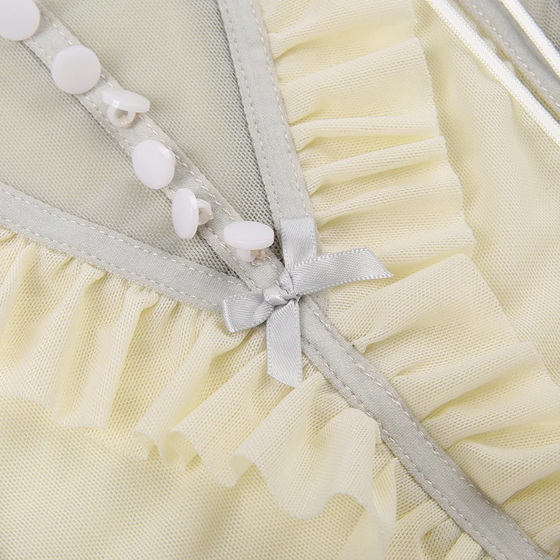 Camisola de tirantes fina con volantes y retazos para mujer, estilo Y2K, estilo veraniego, estilo urbano, sexy, de los años 2000