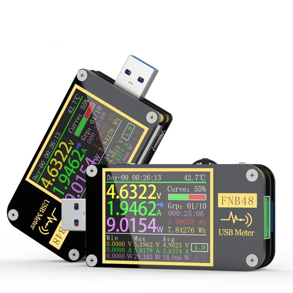 

Electrical Instruments trigger Voltmeter ammeter Current and USB tester QC4 + PD3.0 2.0 PPS fast charging protocol cap