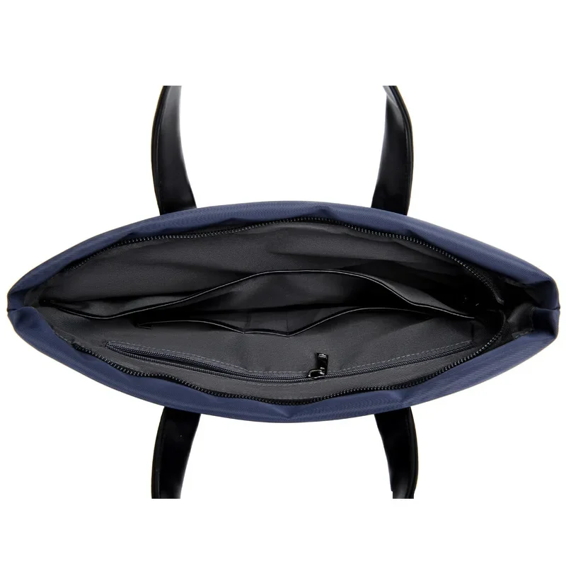 Business Meeting Briefcase with PU Leather and Zipper for Men