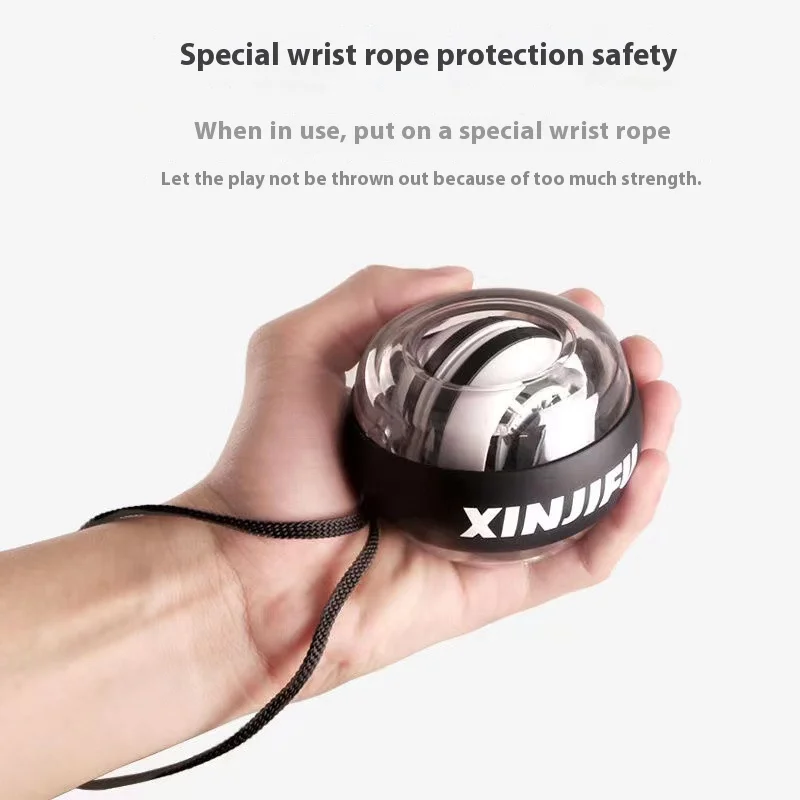 Self-Starting Colorful Lights Fitness Wrist Ball Arm Muscle Training Exercise Portable Grip Ball Fitness Arm Wrist Trainer