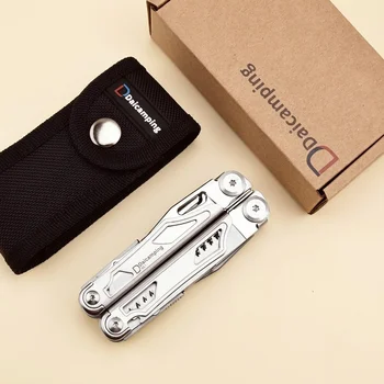`Daicamping DL1B: Multiutensile Pieghevole 6-in-1 — Coltello+Sega+Forbici+Morsetto+Pinze, Strumento EDC Compatto`