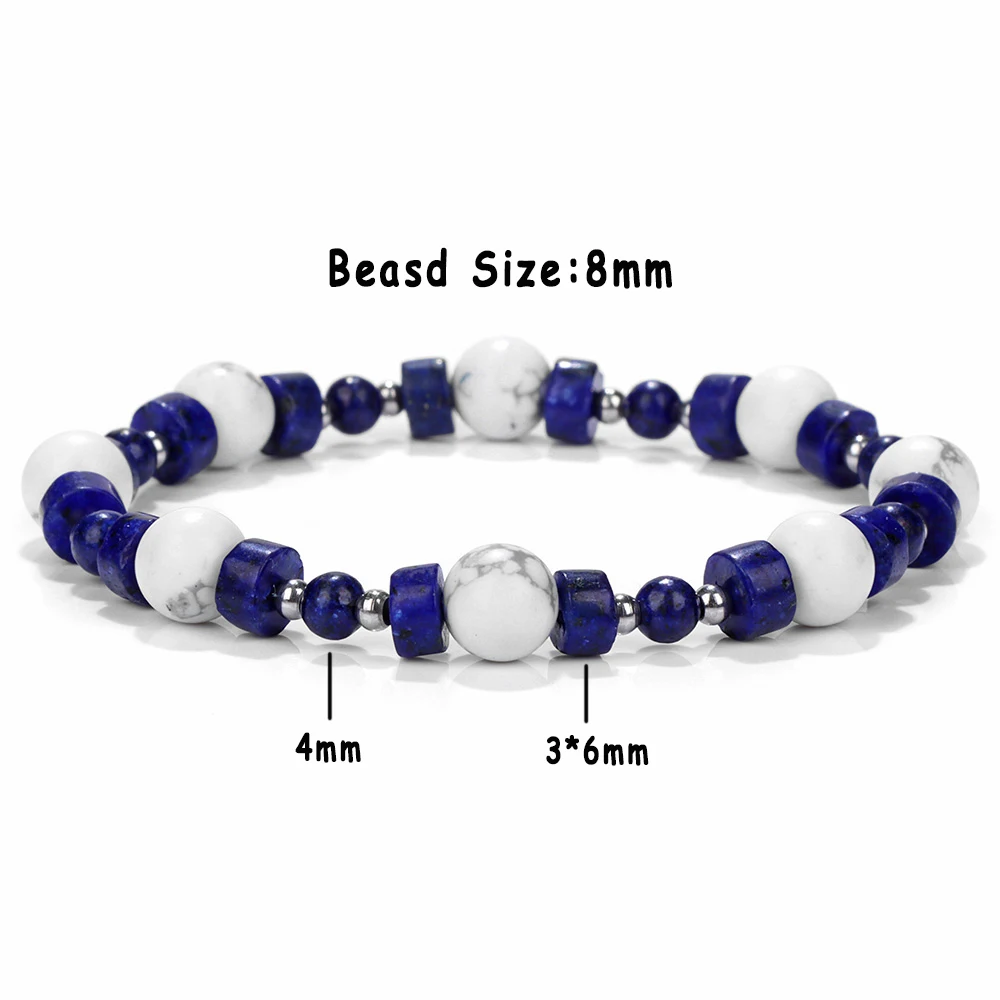 6mm Sapphire Blue Beads for Jewelry Making, Azure Blue Beads for