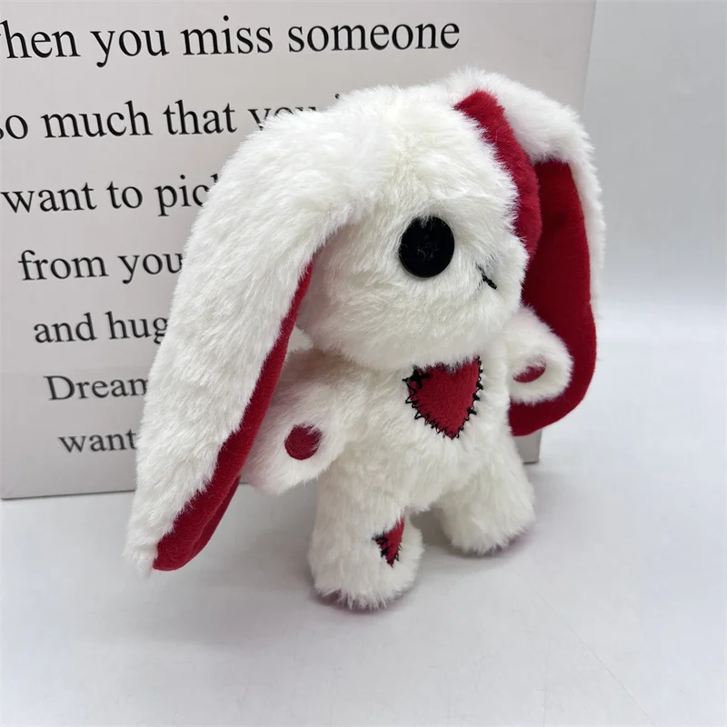 Star Home 25/30cm Rabbit Plush Toy Dark Series Gothic Rock Style Long Ears  Bunny Doll Plushies Ornament Photo Prop Soft Cartoon Stuffed Animal Doll  Toy Home Decorations 