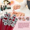 Nail Art Stamping Pen Set, Stainless Steel Tips, Unscented, with Flower and Geometric Patterns for DIY Manicure and Pedicure 2