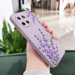 Romantic Grass Liquid Silicone Phone Case - Realme 10 ProPlus (Light Purple)