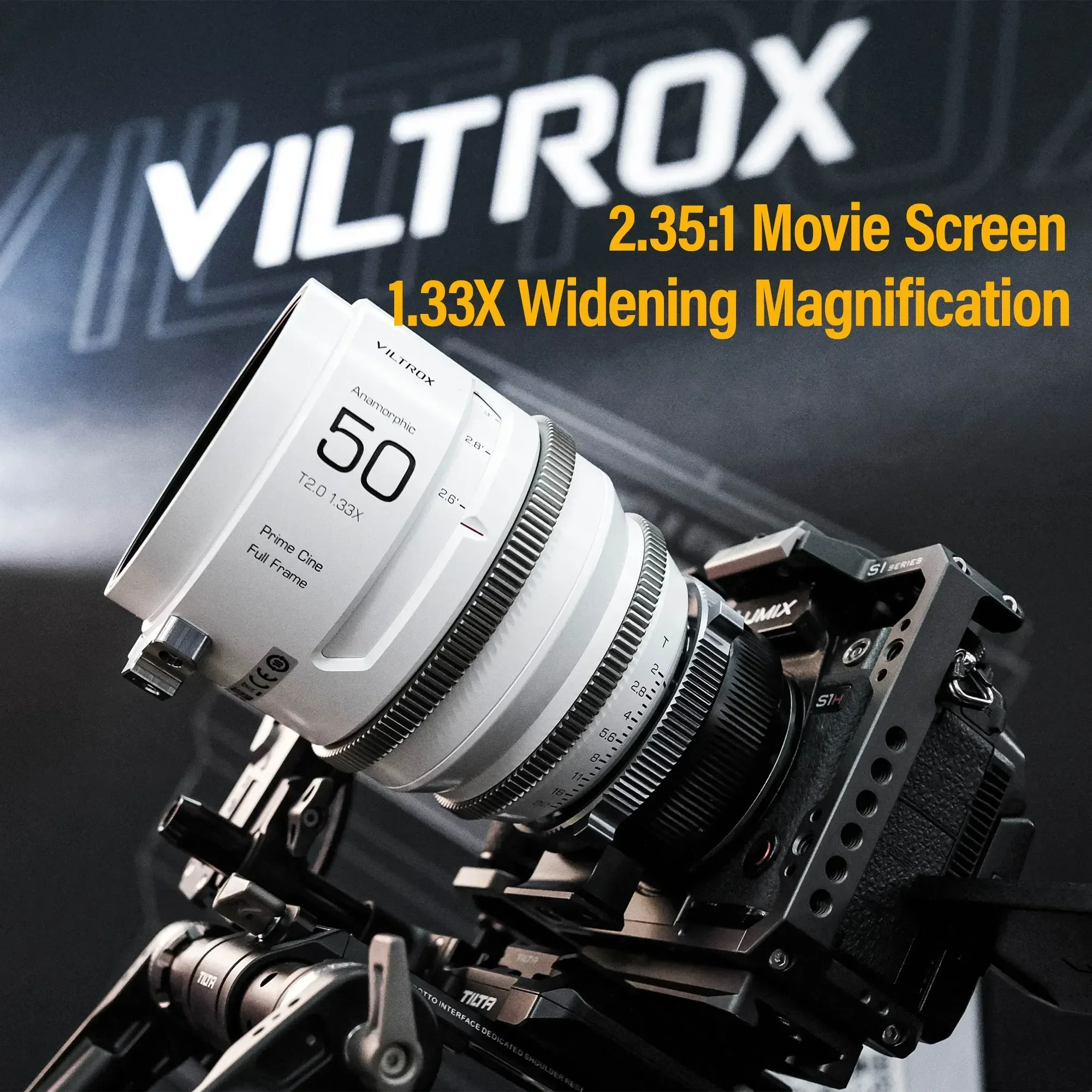 VILTROX 35mm 50mm 75mm T2.0 1.33X PL 마운트 아나모픽 프라임 시네 렌즈