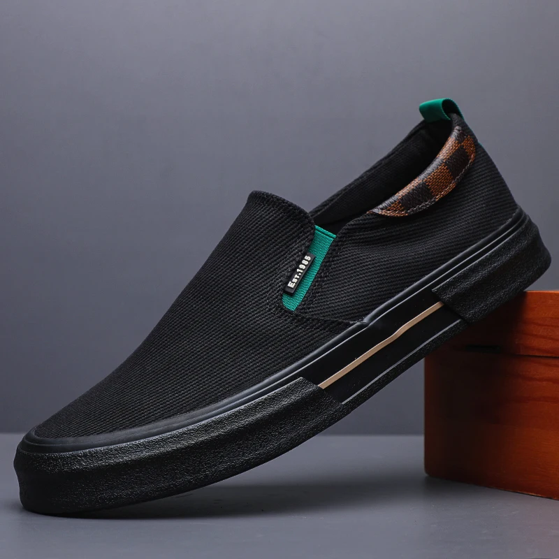 Lightweight Men's Canvas Shoes Comfortable Low-cut Vulcanized Shoes Men Espadrille Non-slip Casual Shoes Men Flats 2024 SS24846 4