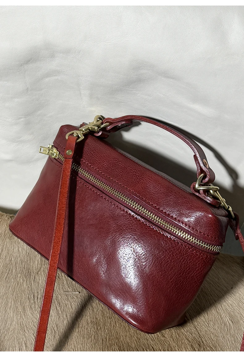 Einfache Mode aus echtem Leder für Damen, Party, kleine Handtasche, Wochenende, täglich, leicht, luxuriös, Rindsleder, Damen-Schulter-Crossbody-Tasche – Detail 10