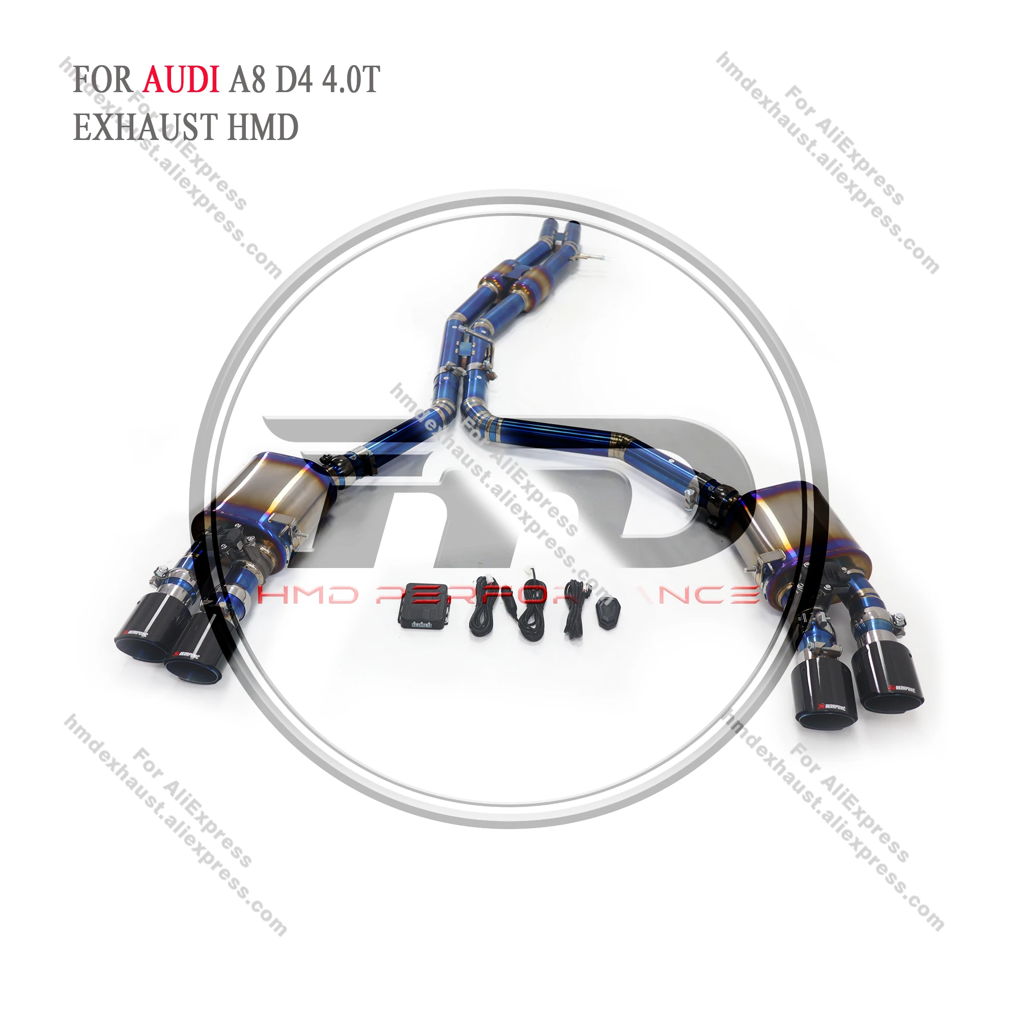 

HMD Titanium Exhaust System Performance Catback for Audi A8 D4 4.0T Muffler With Valve