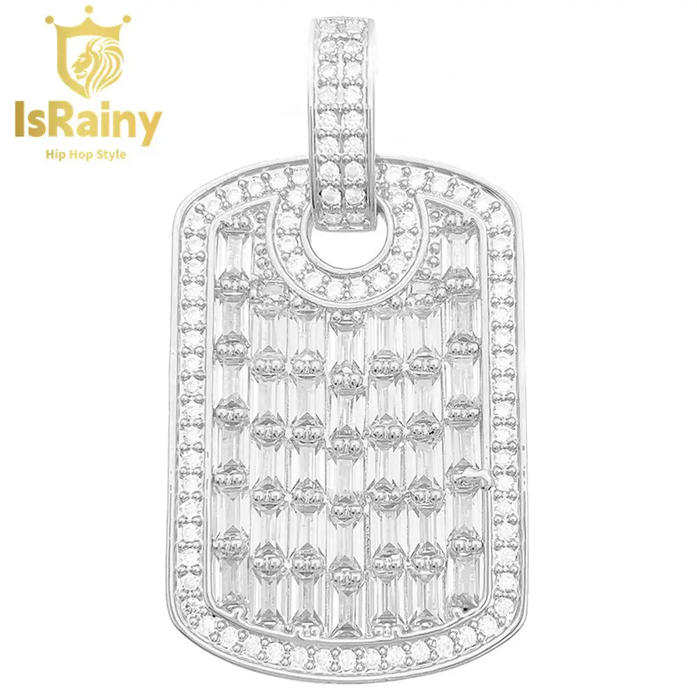 

IsRainy Hip Hop Rock 100% 925 Sterling Silver VVS D Color Real GRA Moissanite Full Diamonds Pendant Fine Jewelry Wholesale