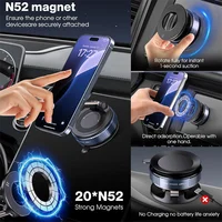 Upgraded 360° Vacuum Magnetic Phone Holder, Magnetic Car Phone Mount, Hands-Free Suction Cup Phone Holder for Car/Gym/Mirror - Image 6
