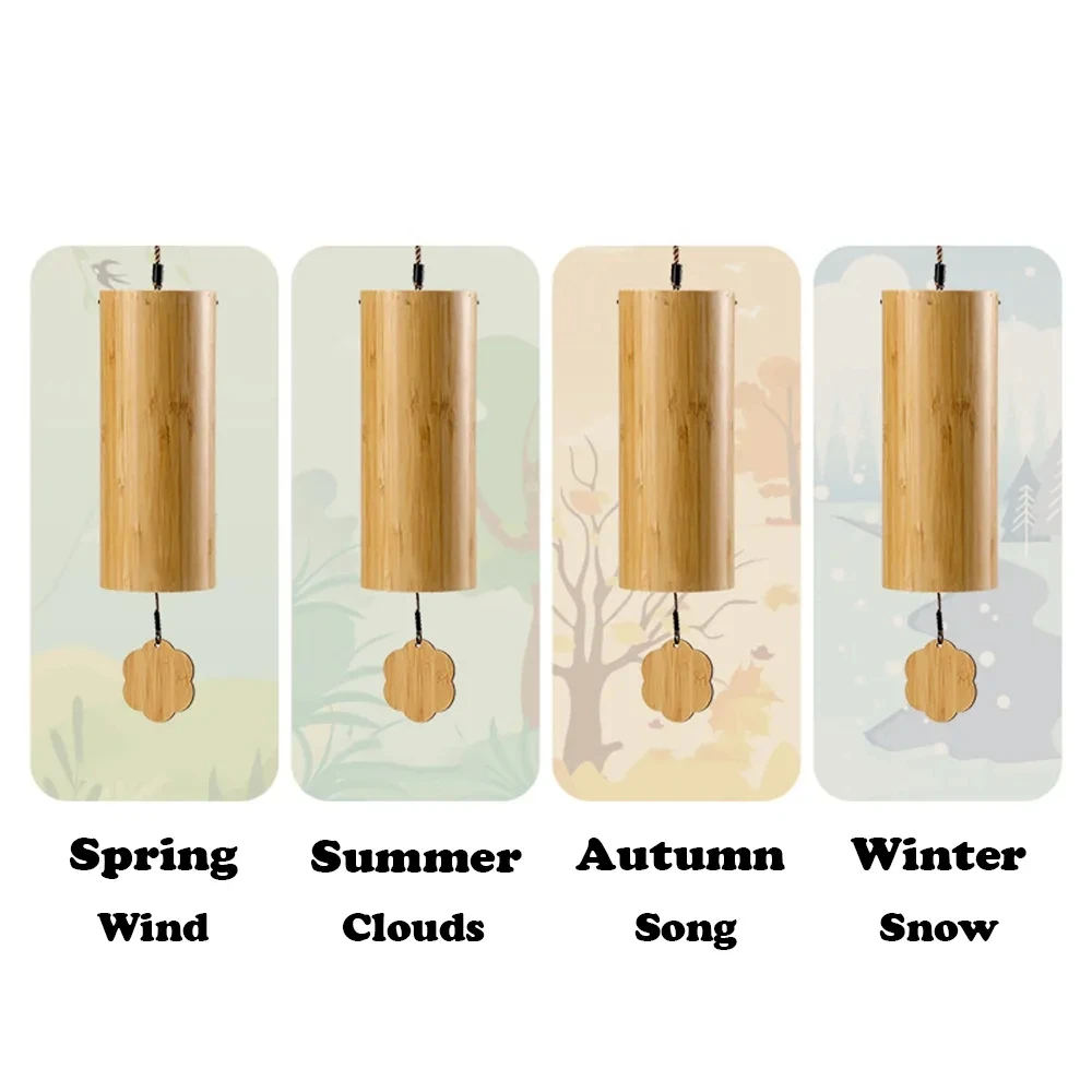 Bamboo wind chimes meditation chimes bamboo wind chimes chord handmade musical windchime outdoor garden patio home decor meditation bell yoga sound healing gifts