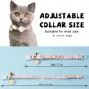 Airtag Cat Collar, Kitten Collar Breakaway with Silicone Airtag Holder, Bells & Flower Charm for Girl Cats Boy Cats Small Dogs 6