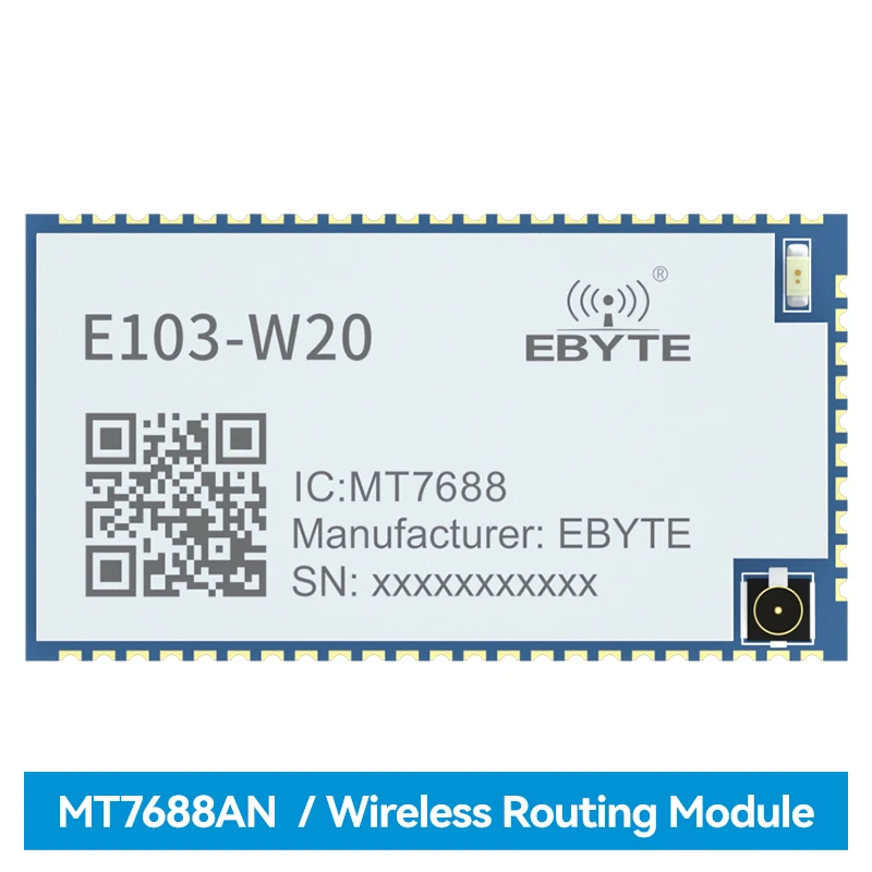 

Serial Port to Wifi Wireless Routing Module MT7688AN E103-W20(7688) OpenWrt SDK AP STA 32MB Flash+128MB DDR2 300Mbps PHY