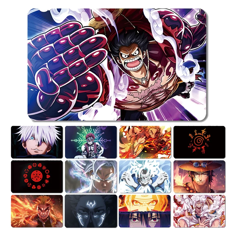 

Fashion Cartoon One Piece Dragon Ball Anime Game Unique PVC Matte Film Sticker Case Skin for Credit Card Big Small No Chip