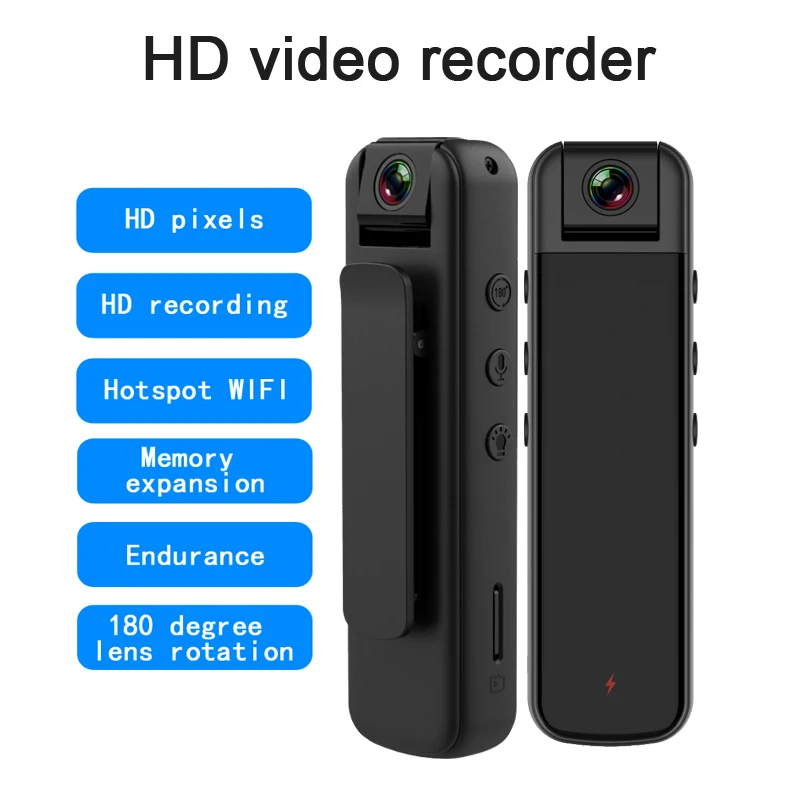 

Wearable police on-site law enforcement recorder cctv mini camera HD infrared night vision conference DV camera, built-in batter