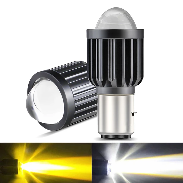 BA20D LED Two-color H6 H4 Bulb Motorcycle Headlight Scooter Lights Double  Claw Three Claw Auxiliary Modified Light Fog Lamp 1Pc - AliExpress