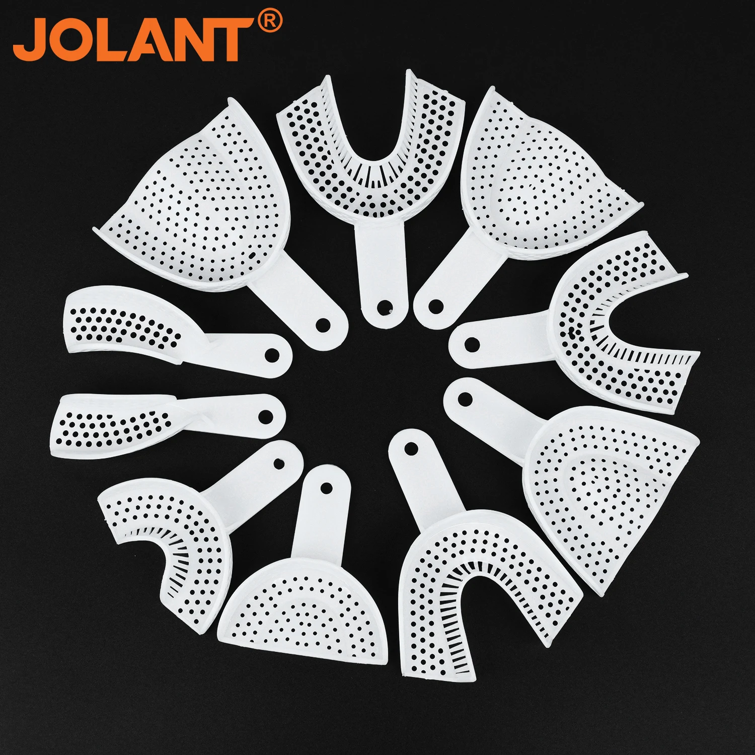 

10pcs/Set JOLANT лоток для зубных пластиковых впечатлений без сетчатых стоматологических инструментов стоматологический лабораторный материал зубодержатель